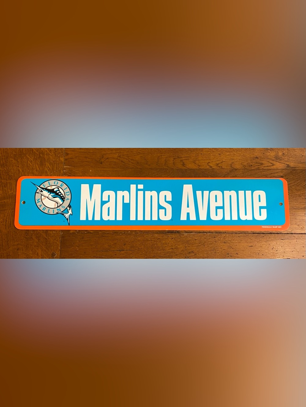 VTG 2001 Marlins Ave MLB Plastic Street Sign